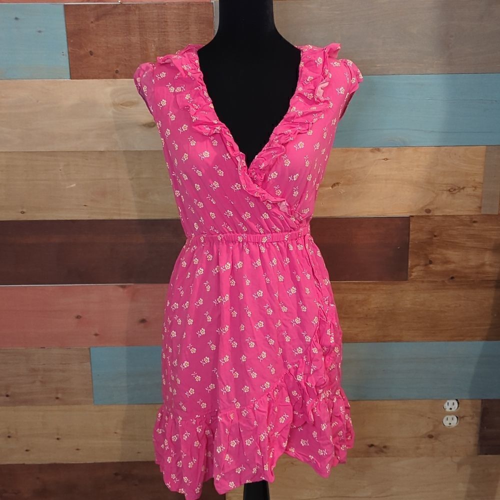 00 PINK floral j.Crew mini dress